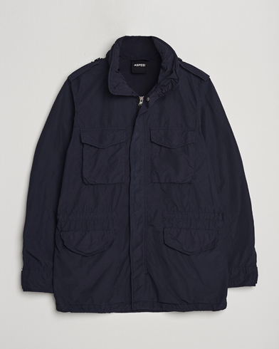 Herre | Høstjakker | Aspesi | Giubotto Garment Dyed Field Jacket Navy