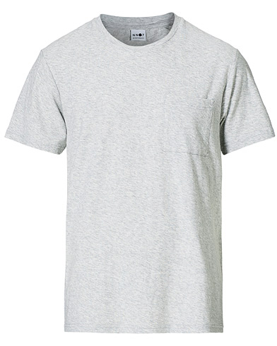Herre | T-Shirts | NN07 | Aspen Crew Neck Tee Light Grey Melange