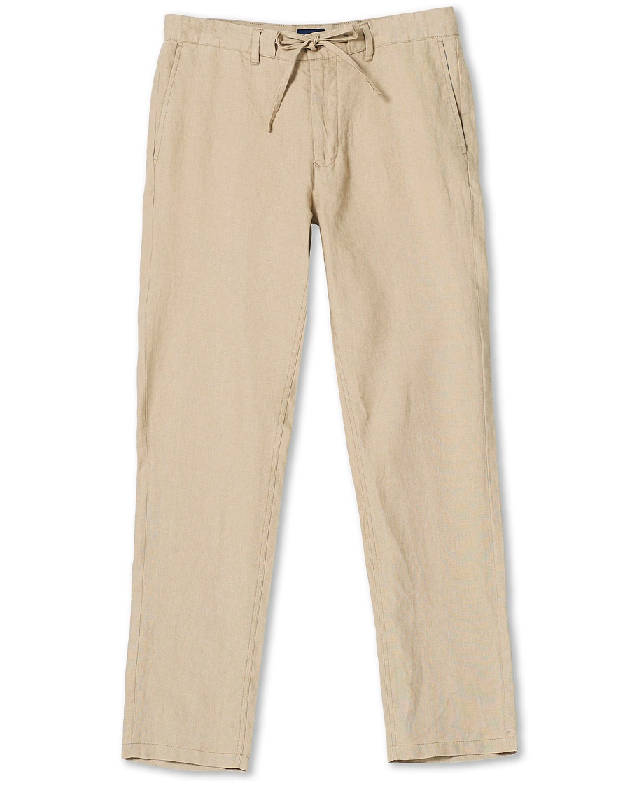 Herre | | GANT | Relaxed Linen Drawstring Pants Dry Sand
