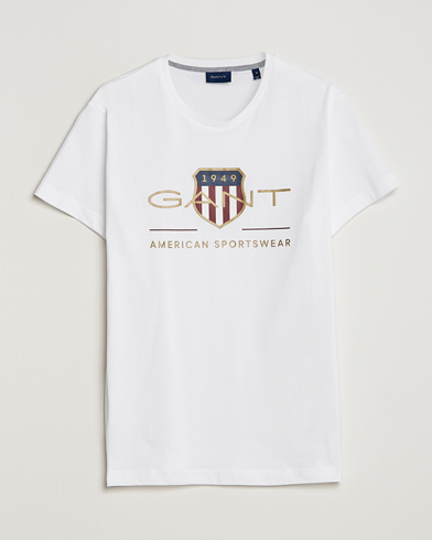 Herre | GANT | GANT | Archive Shield Logo T-Shirt White