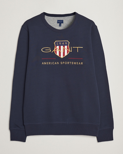 Herre | Sweatshirts | GANT | Archive Shield Crew Neck Sweatershirt Evening Blue