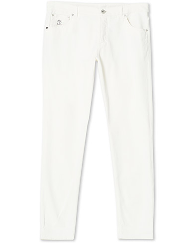 5-Pocket-Trouser |  Slim Fit Bull Denim Pants Snow White