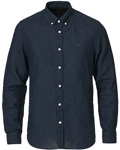 Casual |  Douglas Linen Shirt Dark Navy