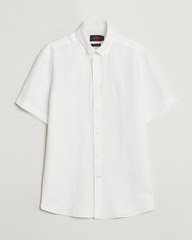 Herre | Plagg i lin | Morris | Douglas Linen Short Sleeve Shirt White