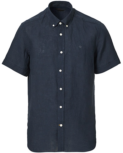  |  Douglas Linen Short Sleeve Shirt Dark Navy
