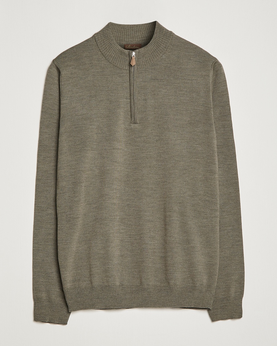  Merino Wool Half Zip Olive