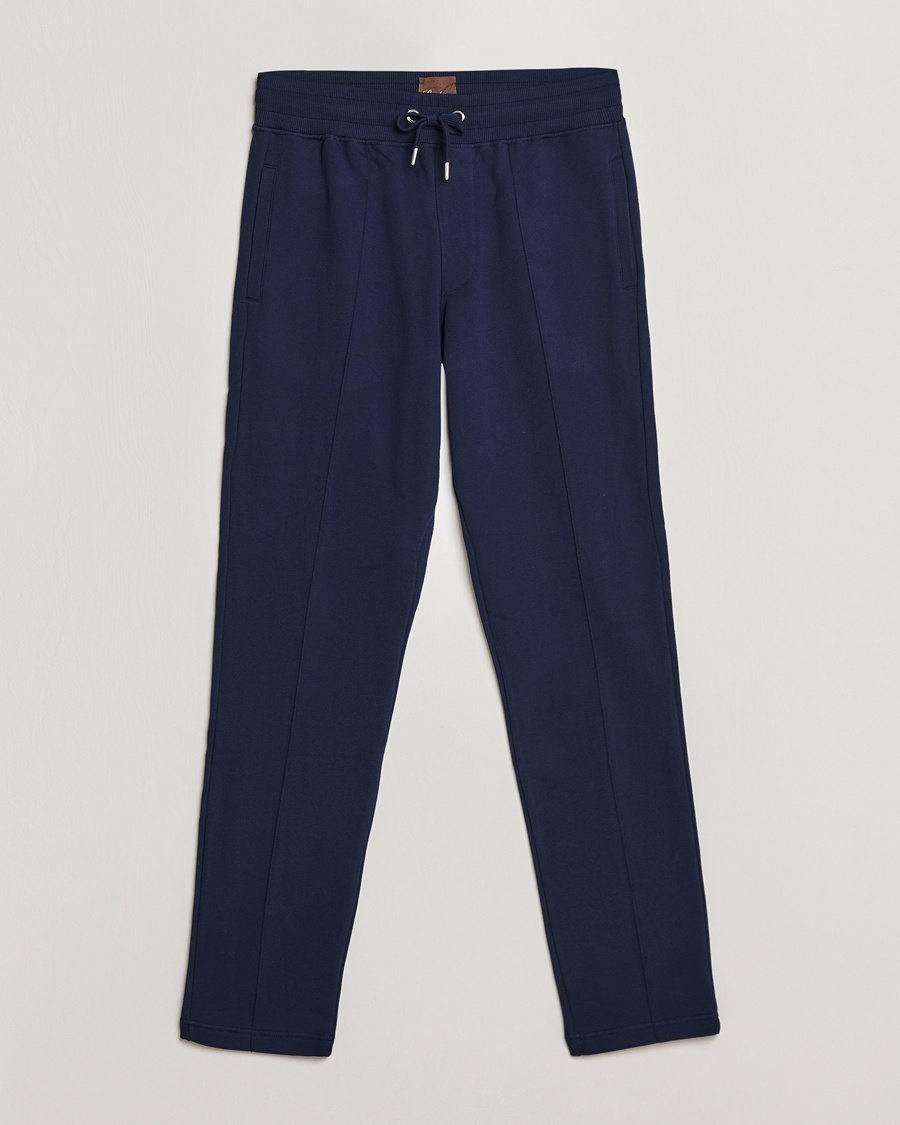 Stenströms Cotton Jersey Pants Navy – Blå