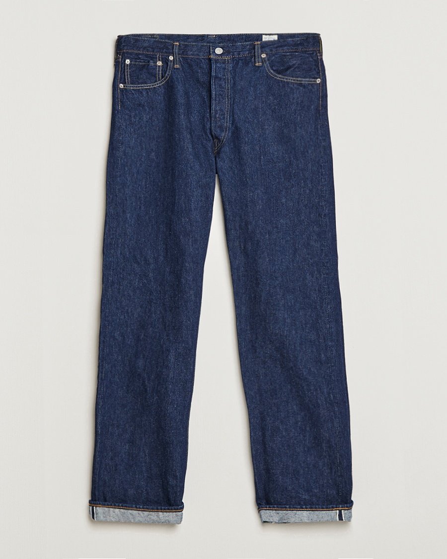 orSlow Straight Fit 105 Selvedge Jeans One Wash – Blå