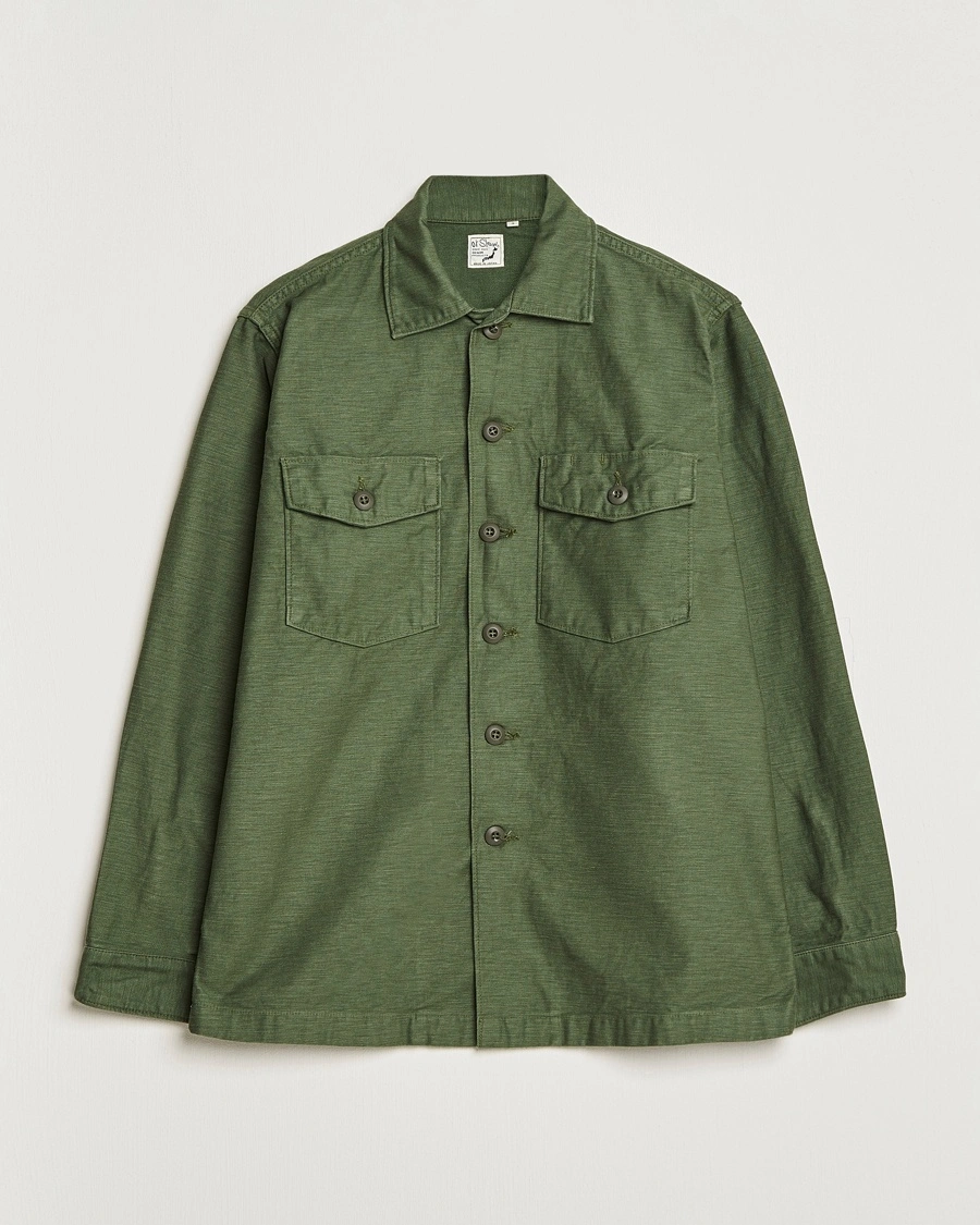 Herre | Overshirts | orSlow | Cotton Sateen US Army Overshirt Green