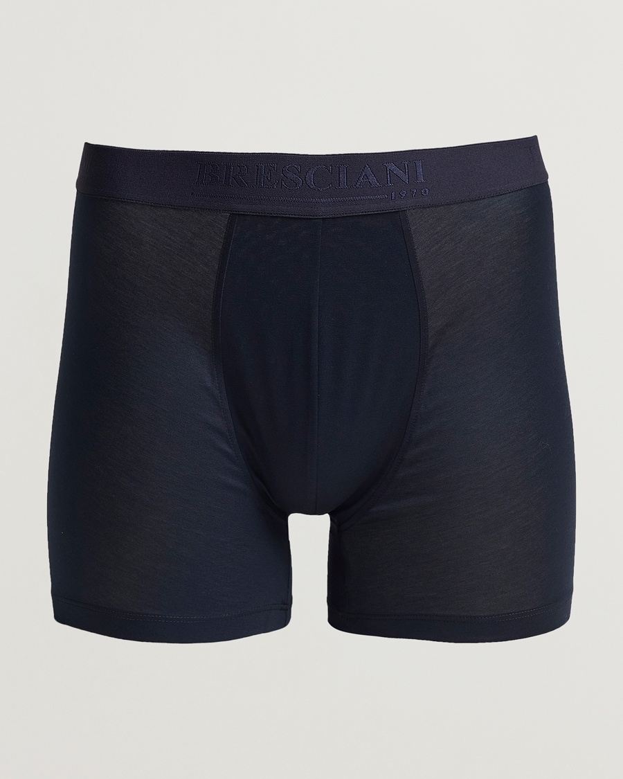 Herre | Trunks | Bresciani | Cotton Boxer Trunk Navy