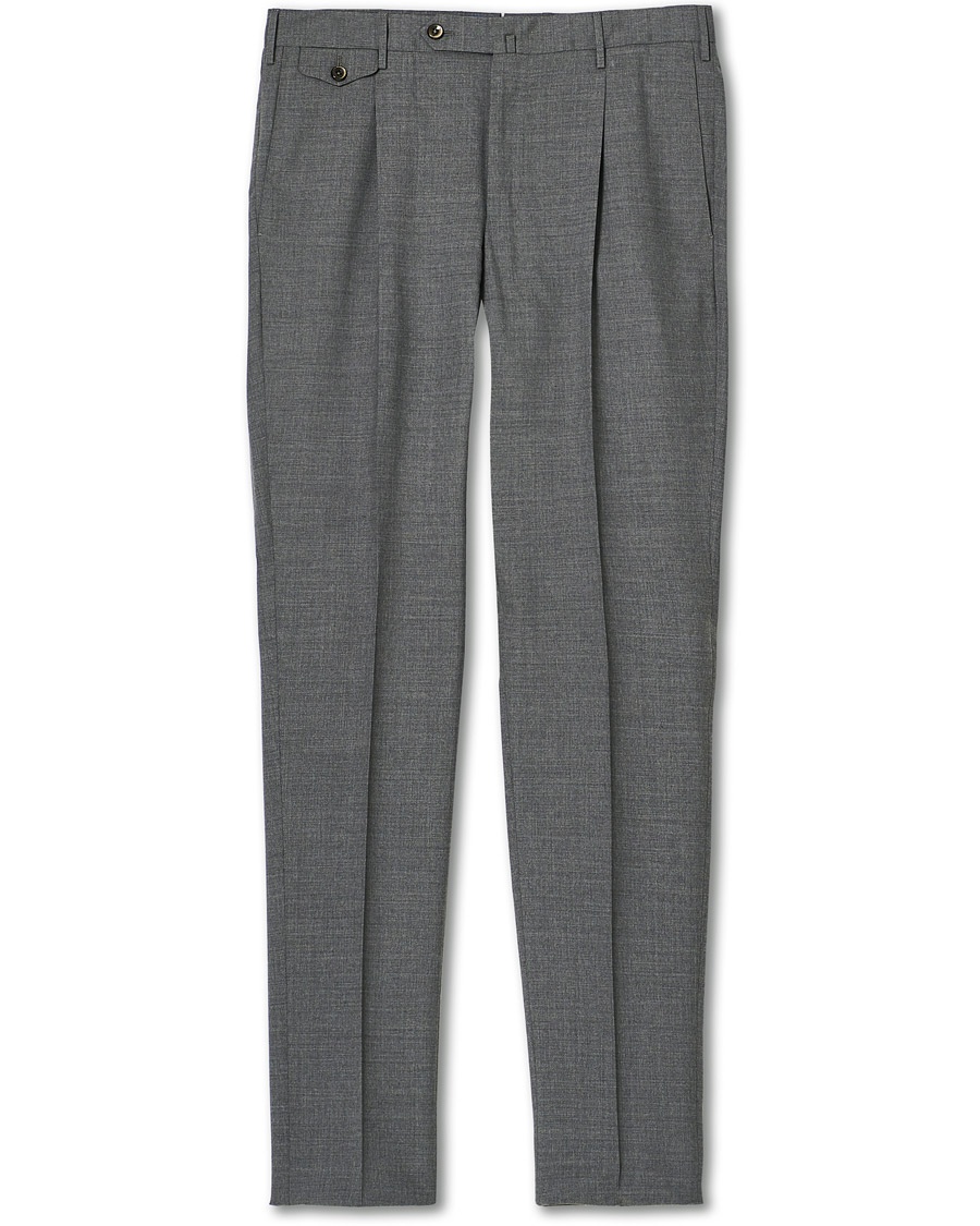  Gentleman Fit Wool Trousers Medium Grey