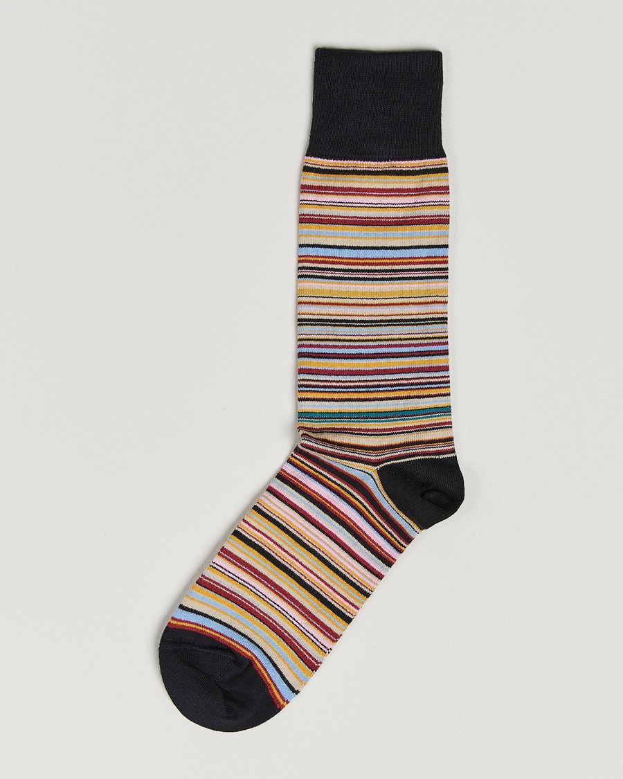Paul Smith Mulitstripe Socks Black – Flerfarget