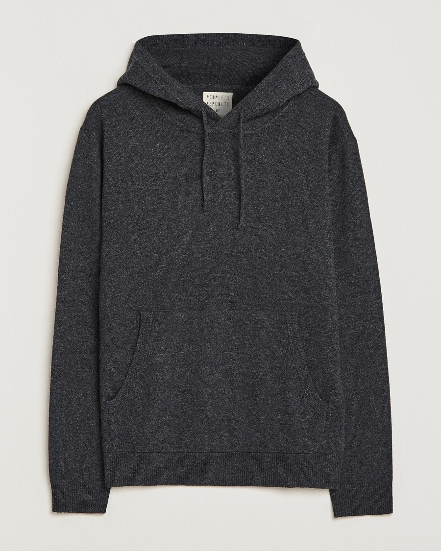  Cashmere Hoodie Dark Grey