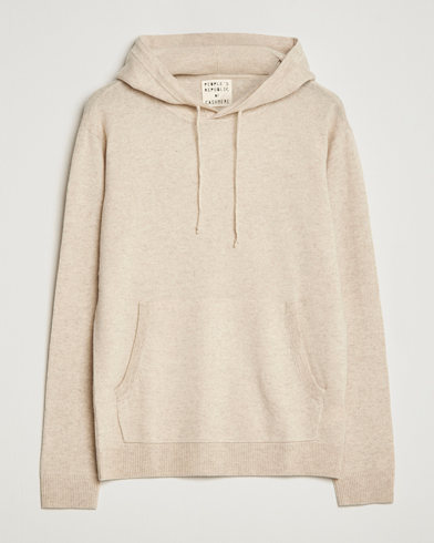 Herre | People's Republic of Cashmere | People's Republic of Cashmere | Cashmere Hoodie Oatmilk