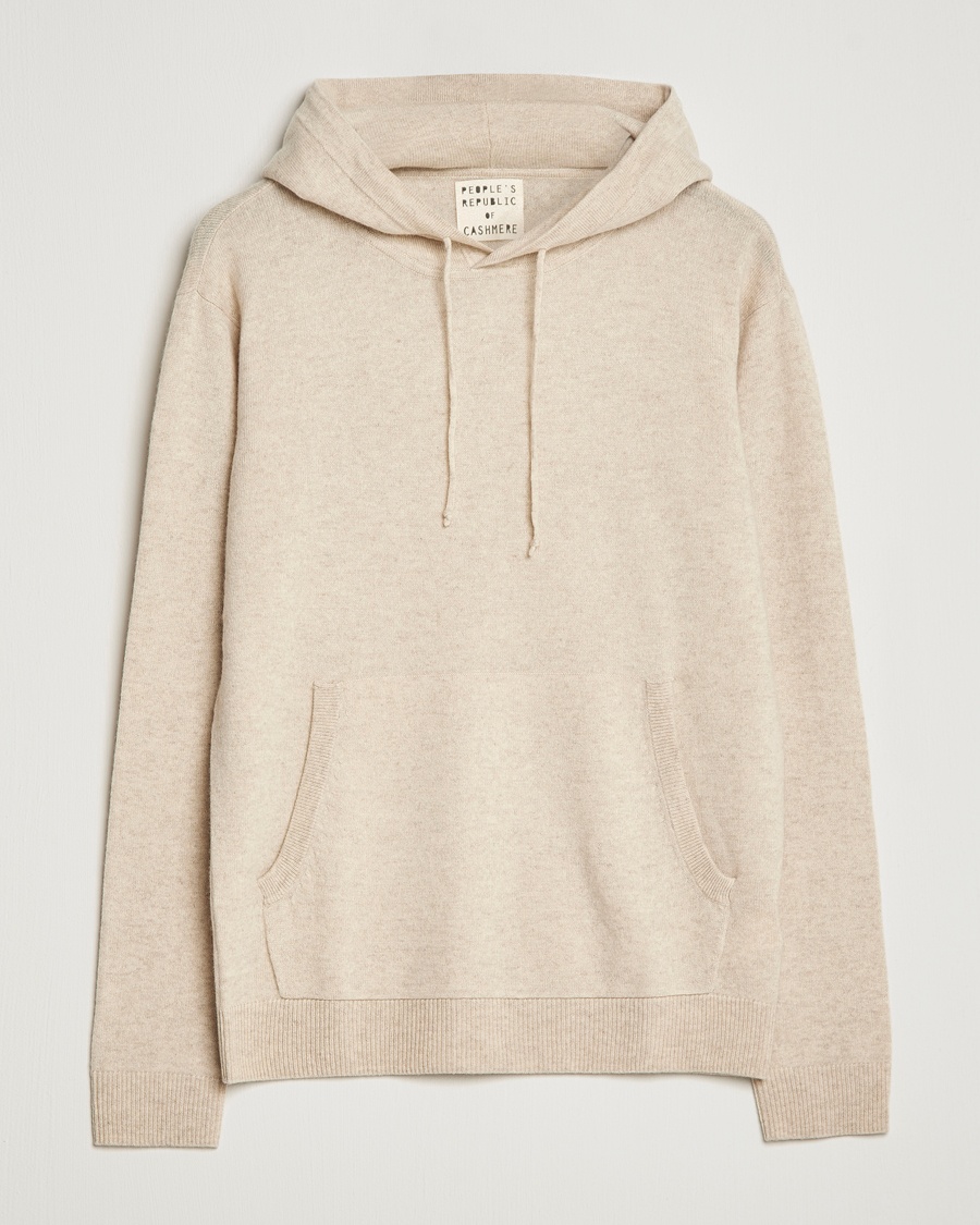 Herre | | People's Republic of Cashmere | Cashmere Hoodie Oatmilk