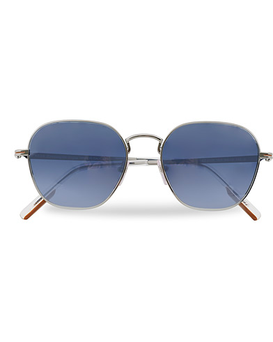 Pilotsolbriller |  EZ0174 Sunglasses Shiny Palladium/Blue Mirror