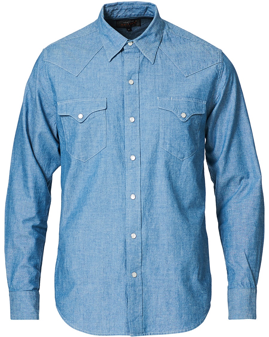 BEAMS PLUS Western Chambray Shirt Light Blue
