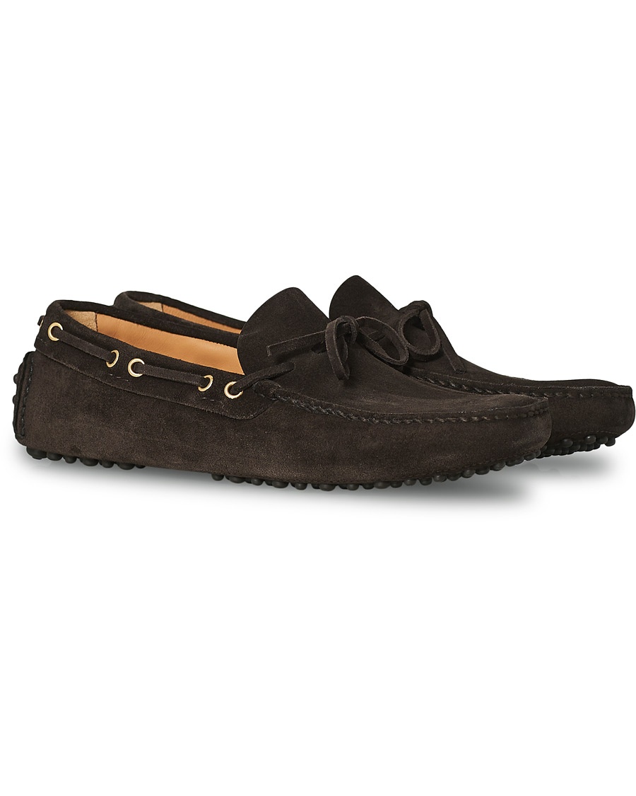 Herre | | Car Shoe | Driver Moccasin Dark Brown Suede