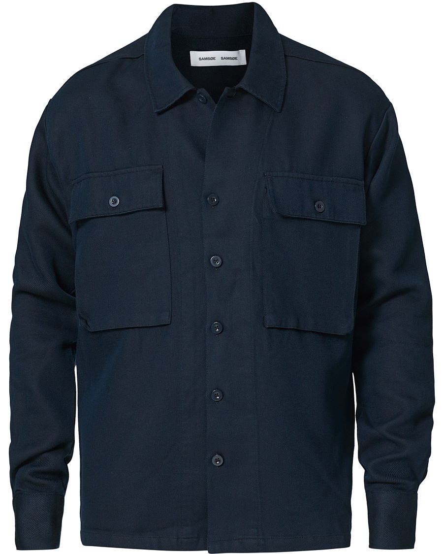 Samsøe & Samsøe Vega Cotton/Lyocel Shirt Jacket Sky Captain