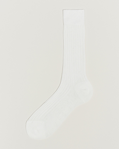 Herre | Bresciani | Bresciani | Cotton Ribbed Short Socks White