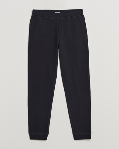 Herre | Loungewear | Sunspel | Cotton Loopback Track Pants Black