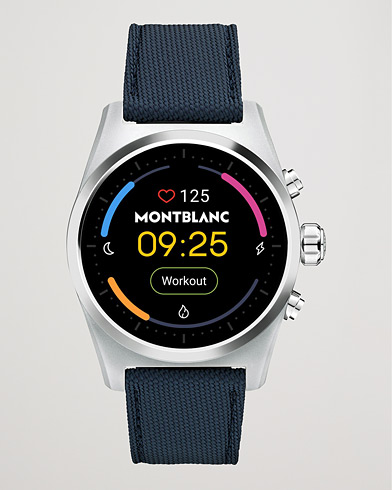 Herre | Tekstilrem | Montblanc | Summit Lite Smartwatch Grey/Blue Fabric Strap