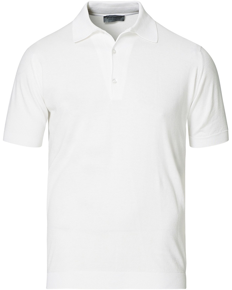 John Smedley Adrian Slim Fit Sea Island Polo White John Smedley Adrian Slim Fit Sea Island Polo White