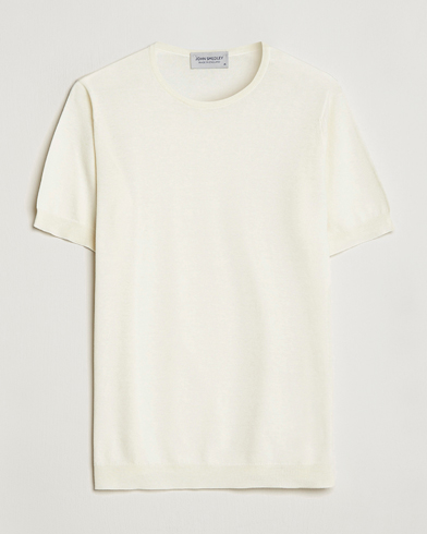 Herre | Kortermede t-shirts | John Smedley | Belden Wool/Cotton T-Shirt Latte