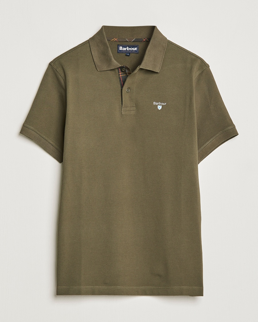 Barbour Lifestyle Tartan Pique Polo Olive – Grønn