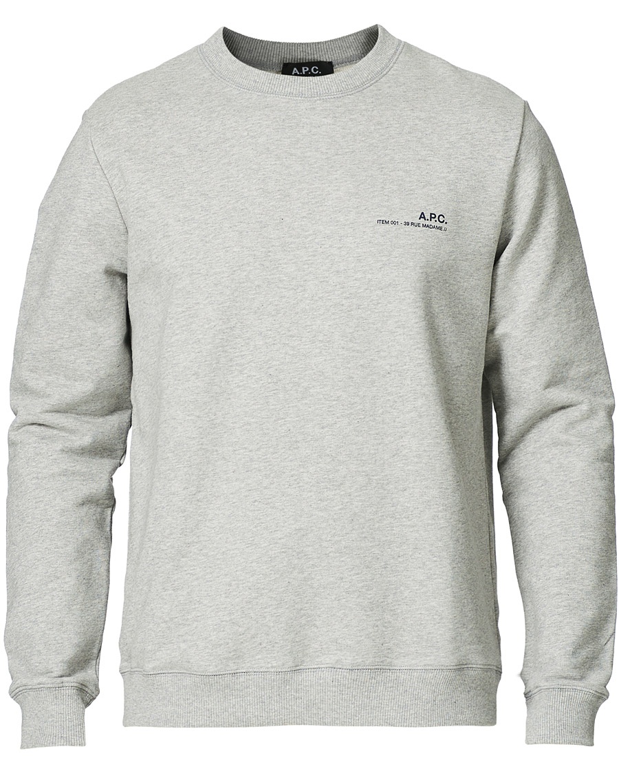 Herre | | A.P.C. | Item Crew Neck Sweatshirt Heather Grey