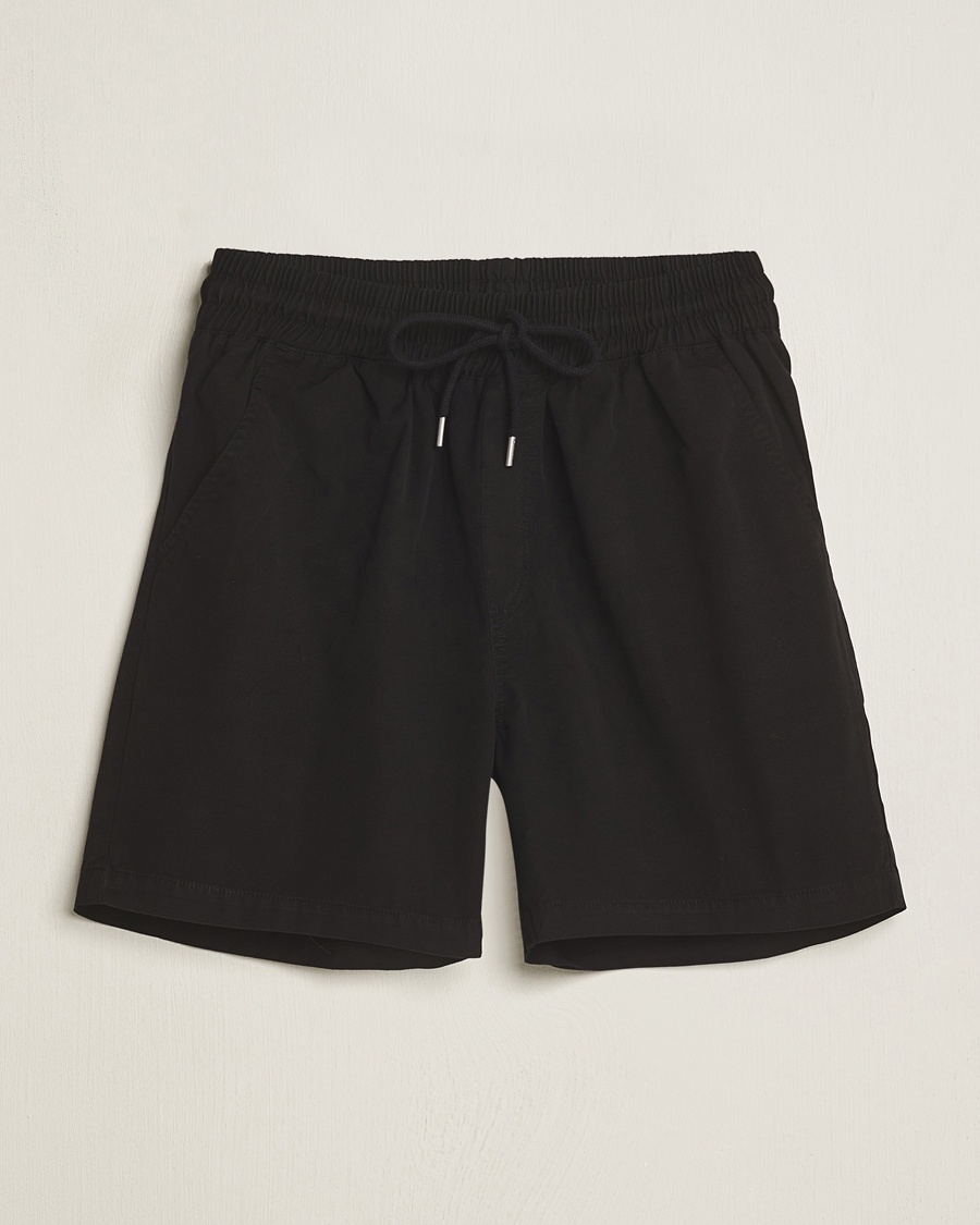 Herre | Drawstringshorts | Colorful Standard | Classic Organic Twill Drawstring Shorts Deep Black