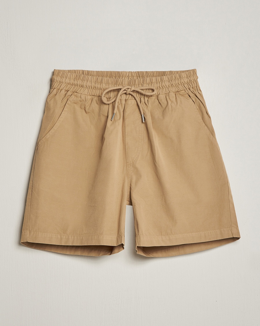 Herre | Drawstringshorts | Colorful Standard | Classic Organic Twill Drawstring Shorts Desert Khaki