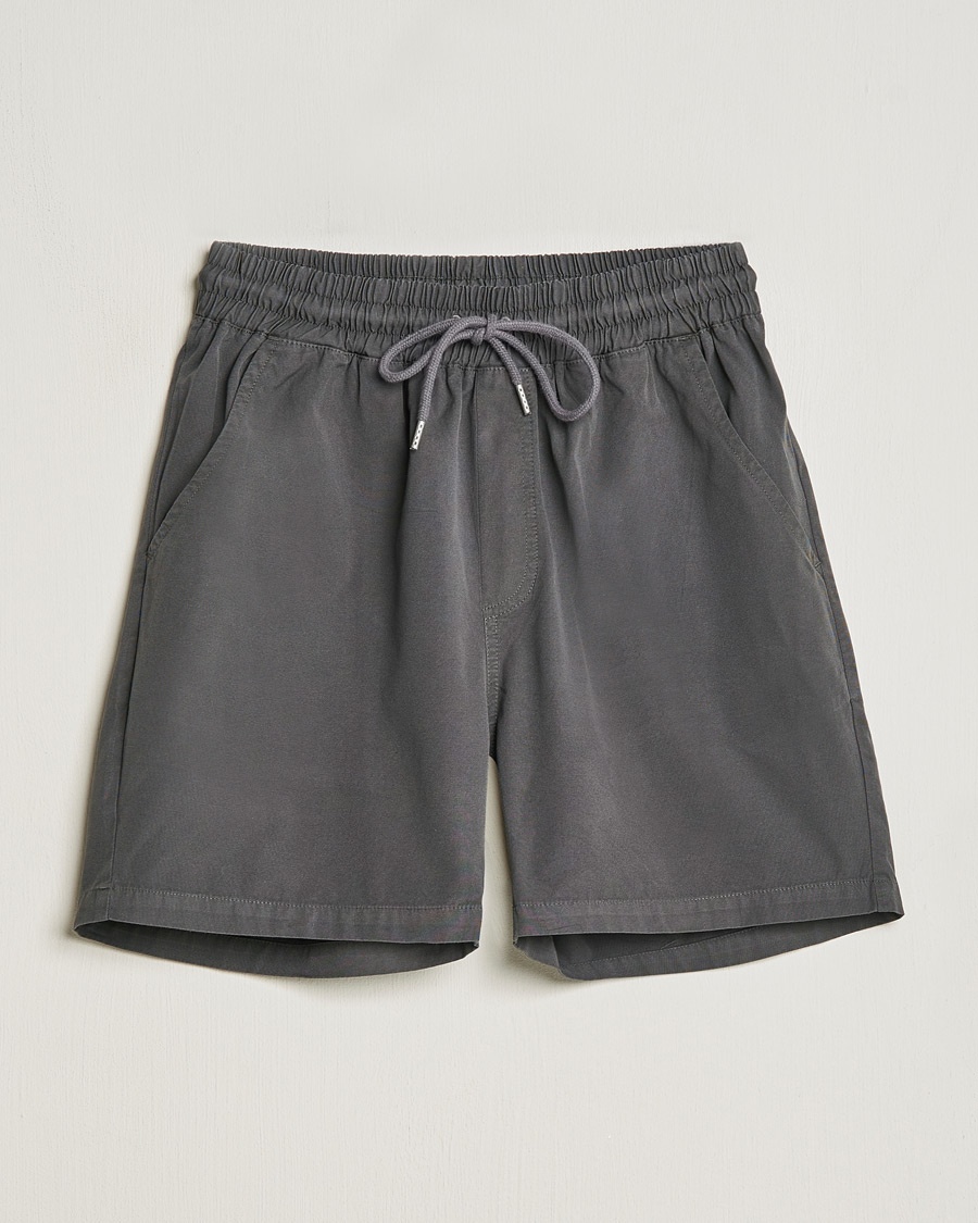 Colorful Standard Classic Organic Twill Drawstring Shorts Lava Grey – Grå
