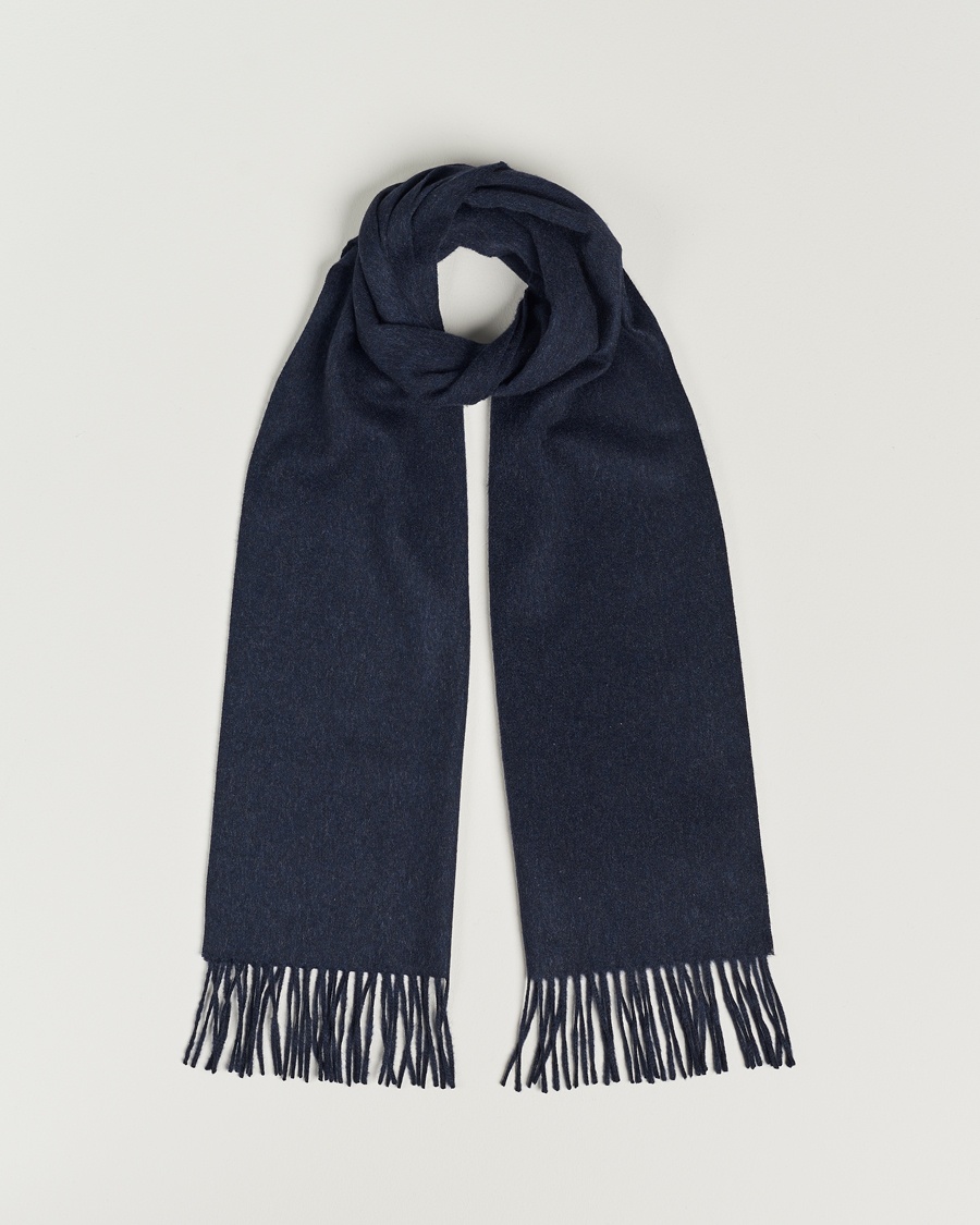 Piacenza Cashmere Cashmere Scarf Navy Melange – Blå