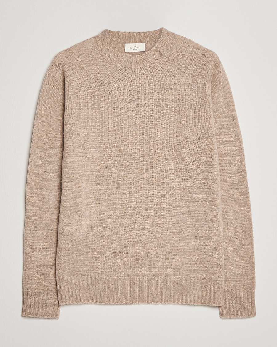  Wool/Cashmere Crew Neck Sweater Beige