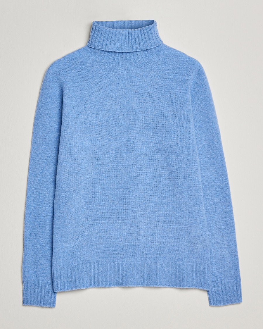 Herre | | Altea | Wool/Cashmere Turtleneck Sweater Light Blue