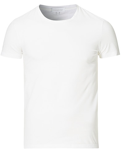 Herre | Quiet Luxury | Zegna | Cotton Stretch Crew Neck T-Shirt White