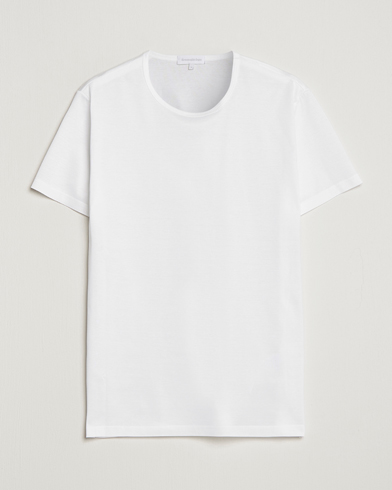 Herre | Luxury Brands | Zegna | Filoscozia Fine Cotton Crew Neck T-Shirt White