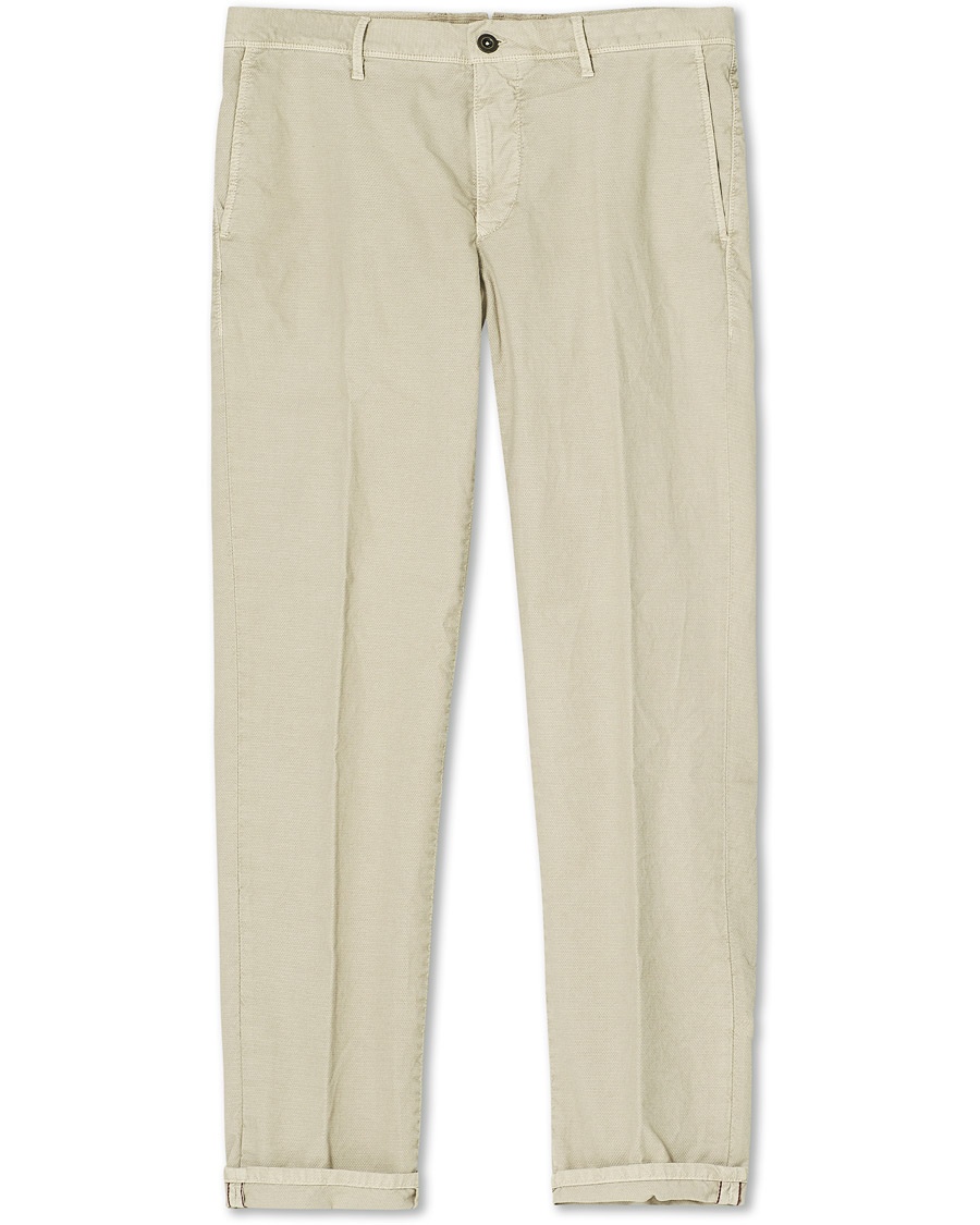 Incotex Easy Fit Selvedge Cotton Chinos Desert Khaki