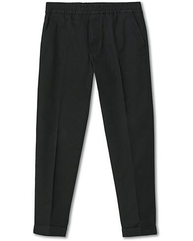  |  Terry Cotton Cropped Turn Up Trousers Black