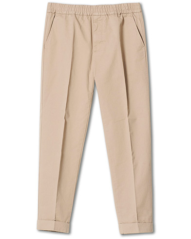  |  Terry Cotton Cropped Turn Up Trousers Desert Taupe