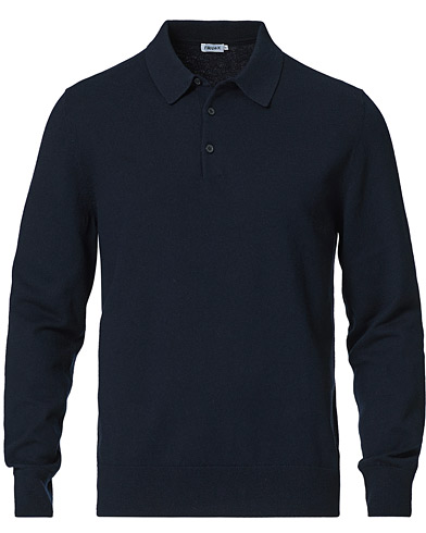 Herre | Strikkede pikéer | Filippa K | Knitted Polo Shirt Navy