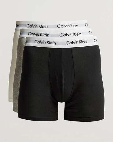 Herre | Undertøy | Calvin Klein | Cotton Stretch 3-Pack Boxer Breif Black/Grey/White