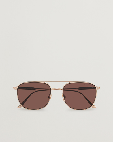 Herre | Pilotsolbriller | Tom Ford | Jake Sunglasses Shiny Rose Gold/Brown