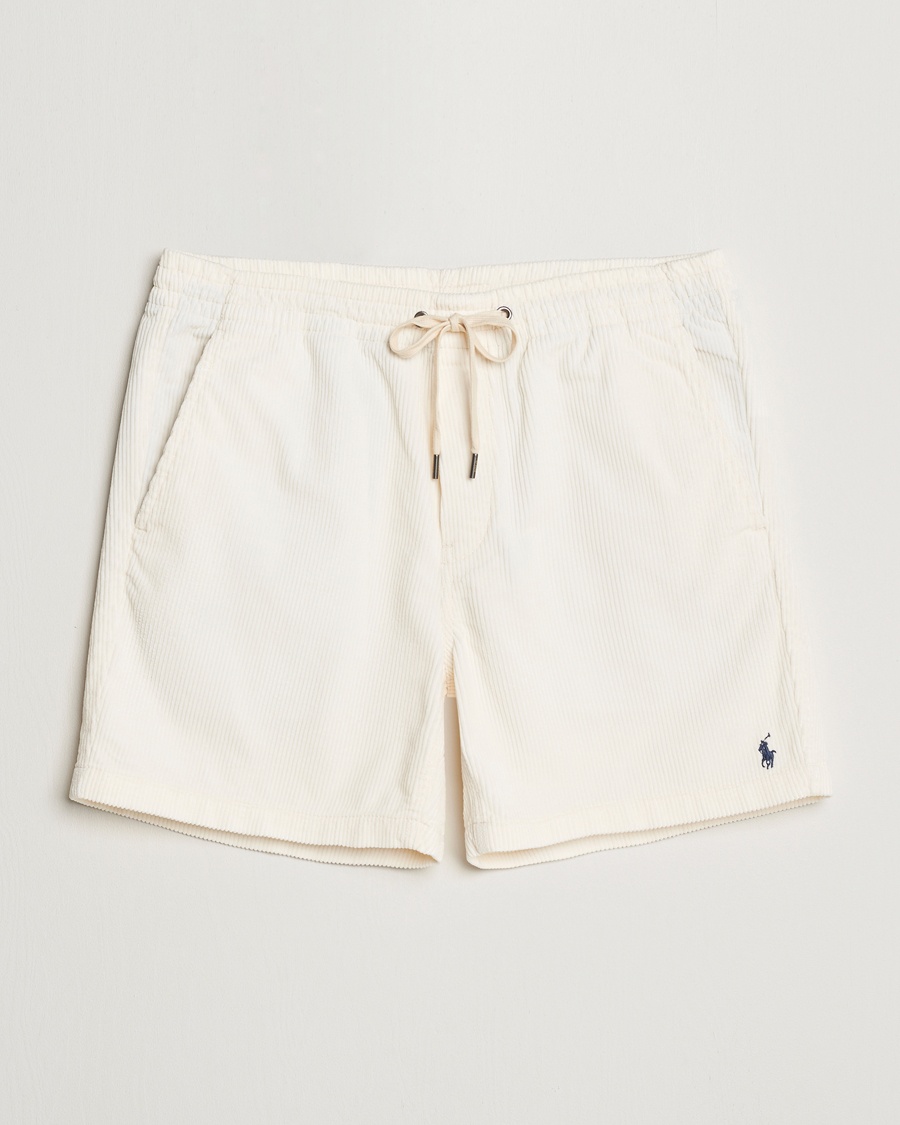 Polo Ralph Lauren Prepster Corduroy Drawstring Shorts Warm White – Hvit