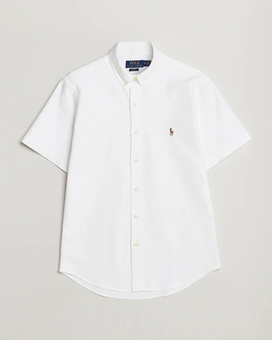 Herre |  | Polo Ralph Lauren | Slim Fit Oxford Short Sleeve Shirt White
