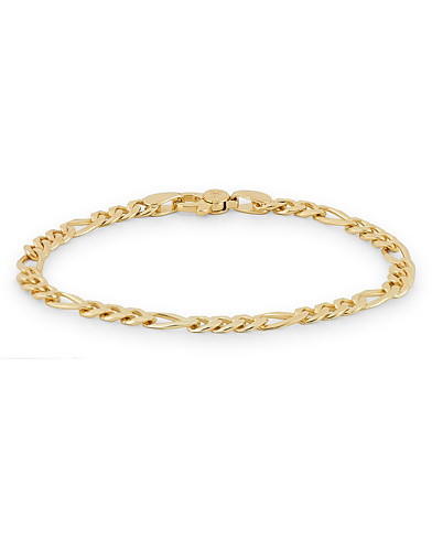 Herre |  | Tom Wood | Figaro Thick Bracelet Gold