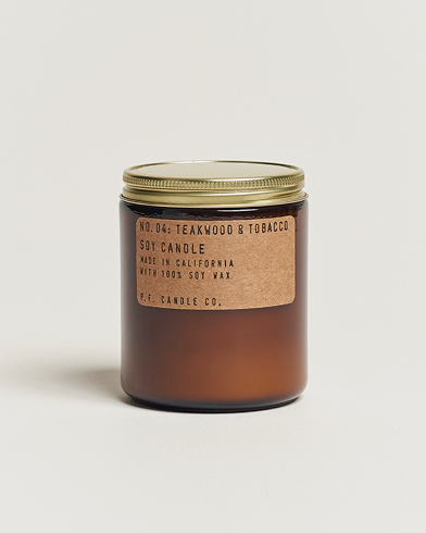 Herre | Duftlys | P.F. Candle Co. | Soy Candle No. 4 Teakwood & Tobacco 204g