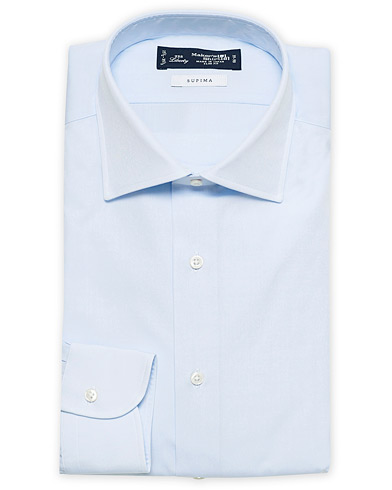 Herre | Japanese Department | Kamakura Shirts | Slim Fit Broadcloth Cut Away Shirt Light Blue