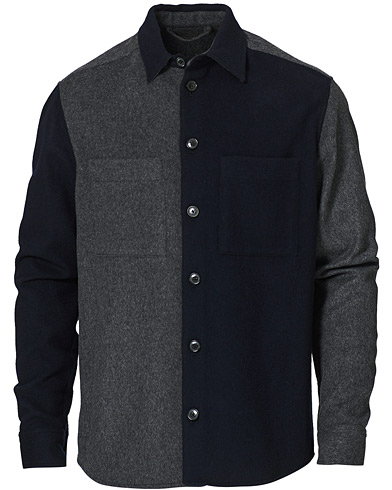  |  Colorblock Wool Overshirt Navy